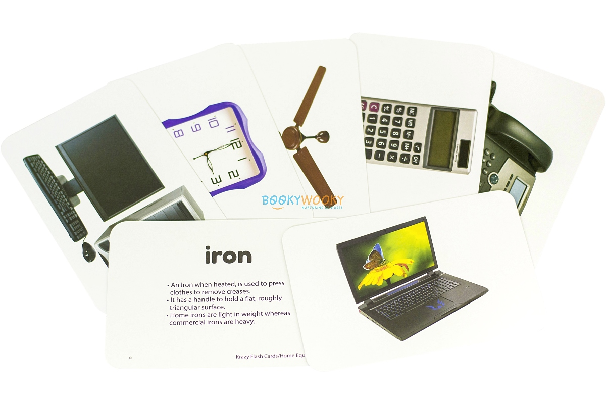 home equipments flash cards - hungry brain