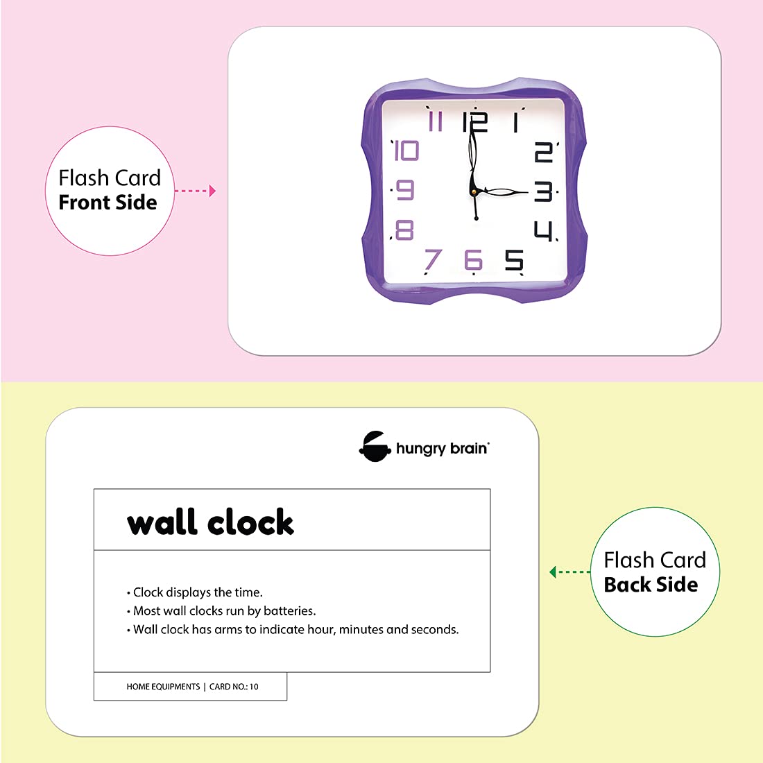 home equipments flash cards - hungry brain
