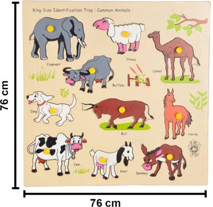 King Size Identification Tray - Common Animals - Skillofun