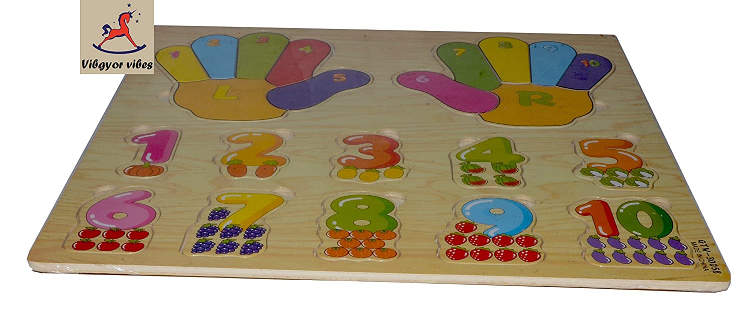 Numbers Puzzles Identification Tray Vibgyor Vibes