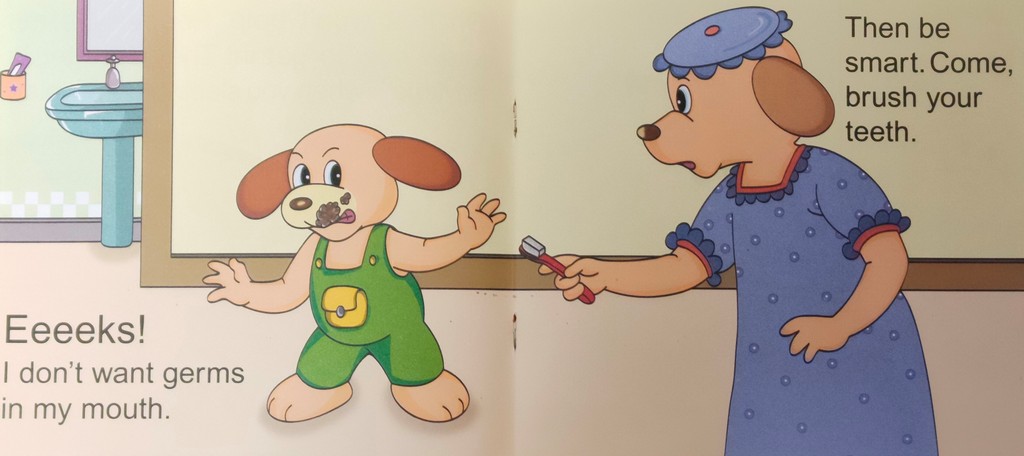 Pepper-Brushes-His-Teeth