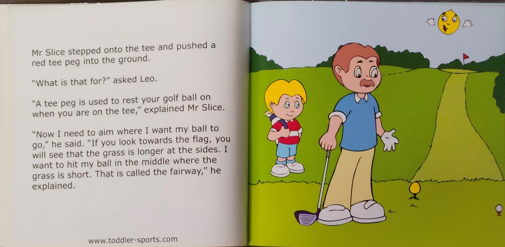 Leo learns golf