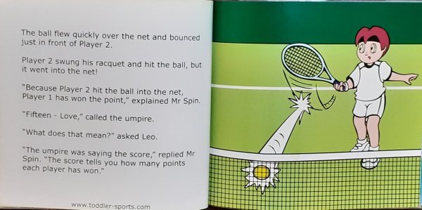 Leo learns tennis