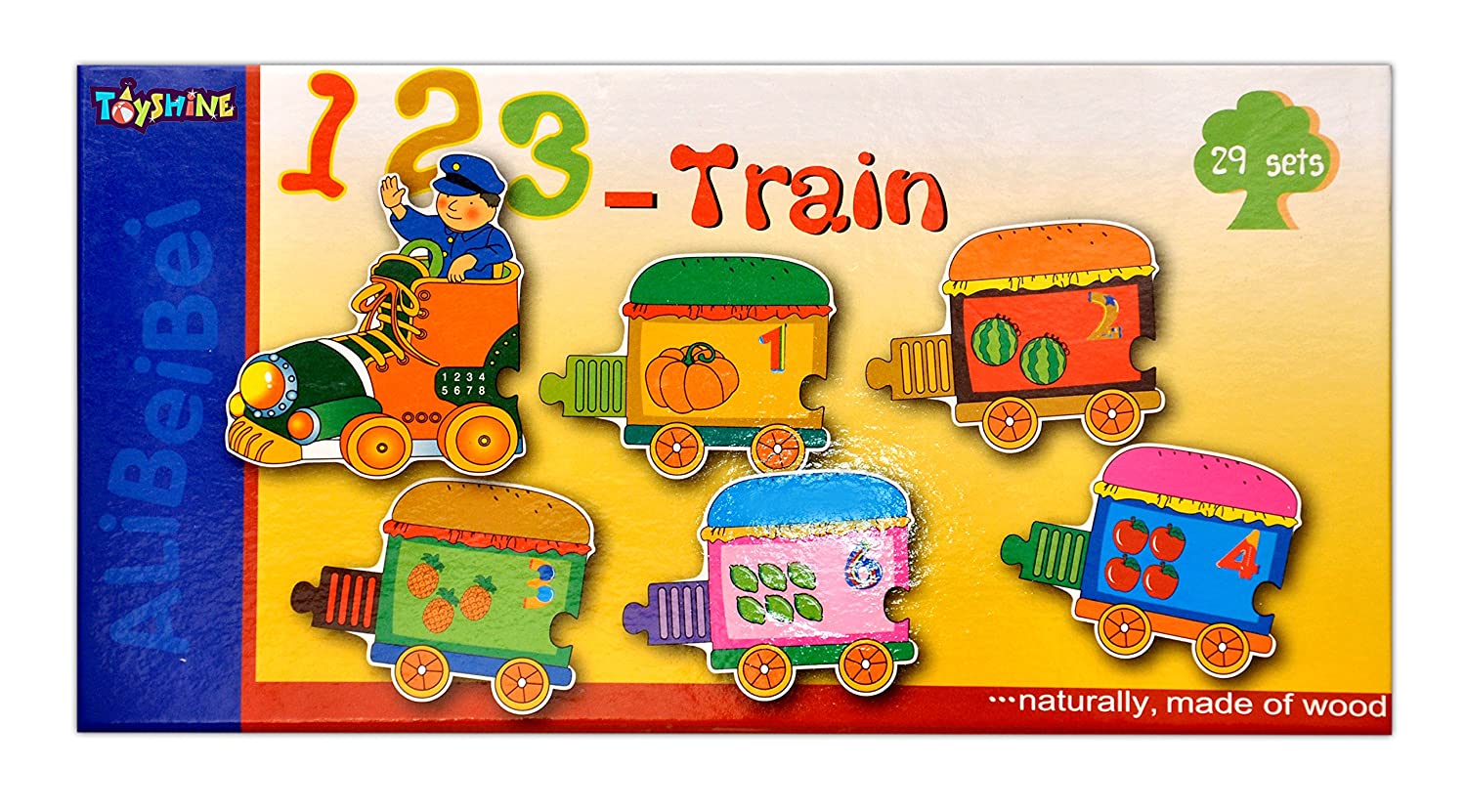 123 train Wooden