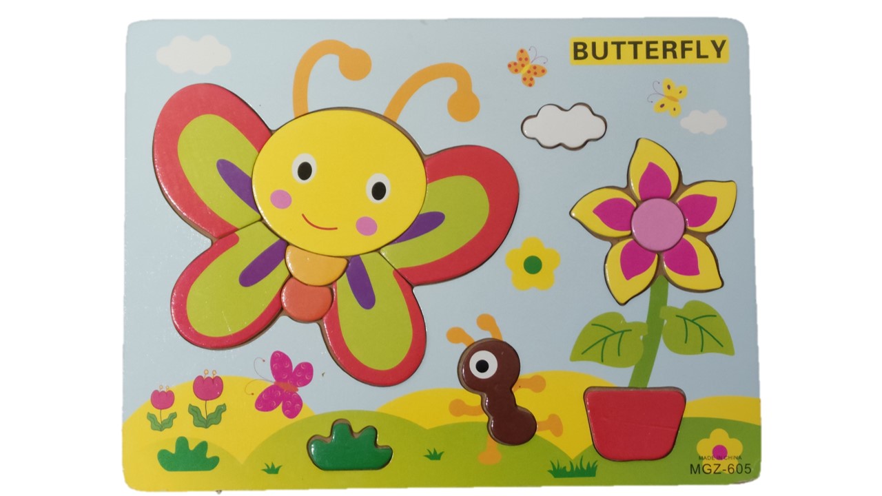 Butterfly In A Flower Garden Jigsaw Puzzle