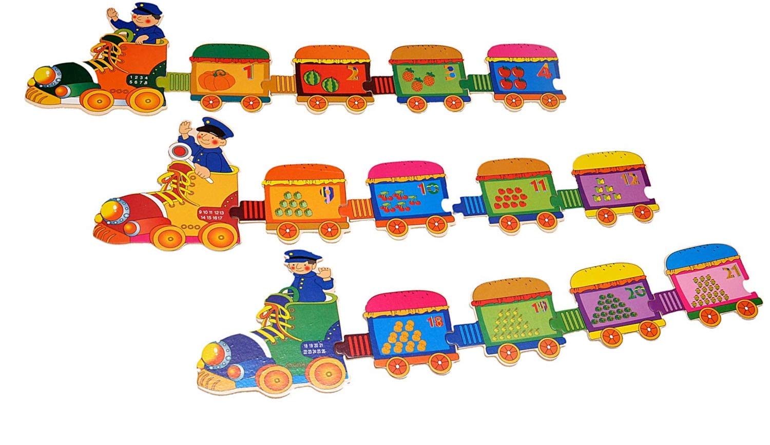 123 train Wooden