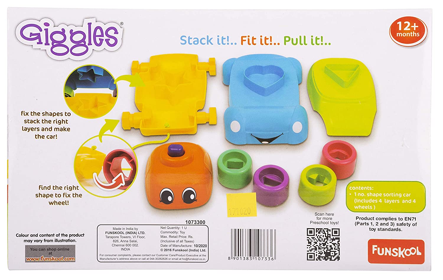 Stack a car Giggles Funskool
