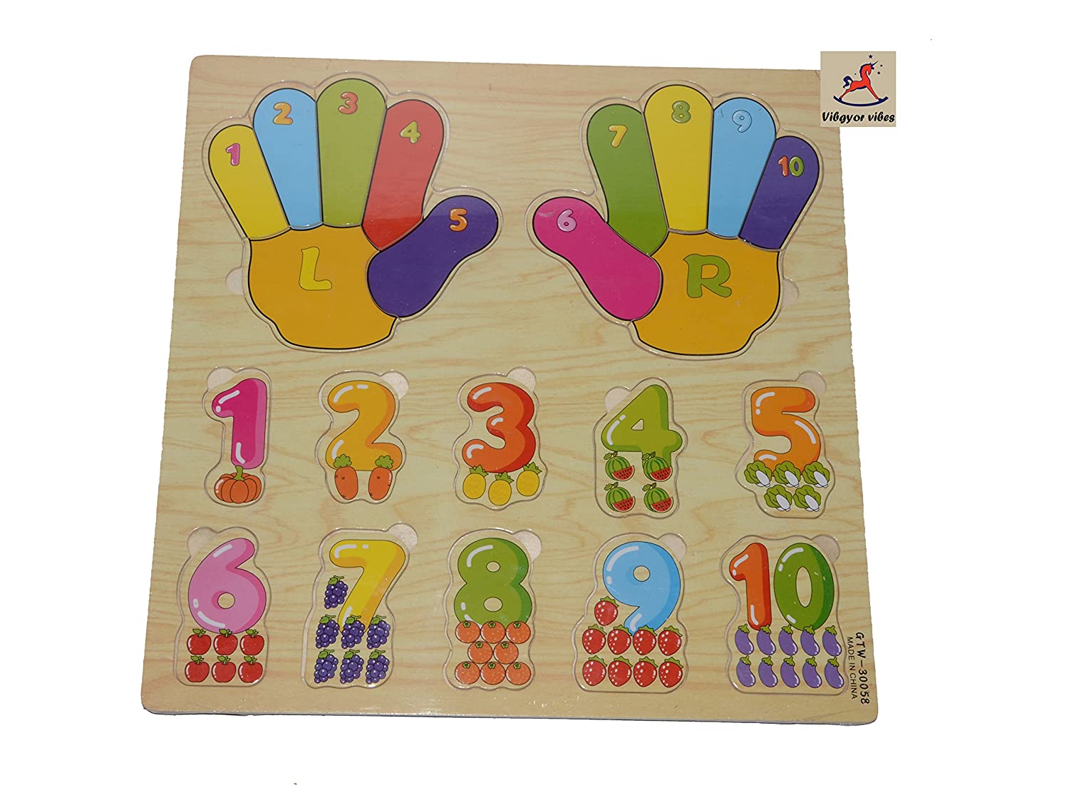 Numbers Puzzles Identification Tray Vibgyor Vibes