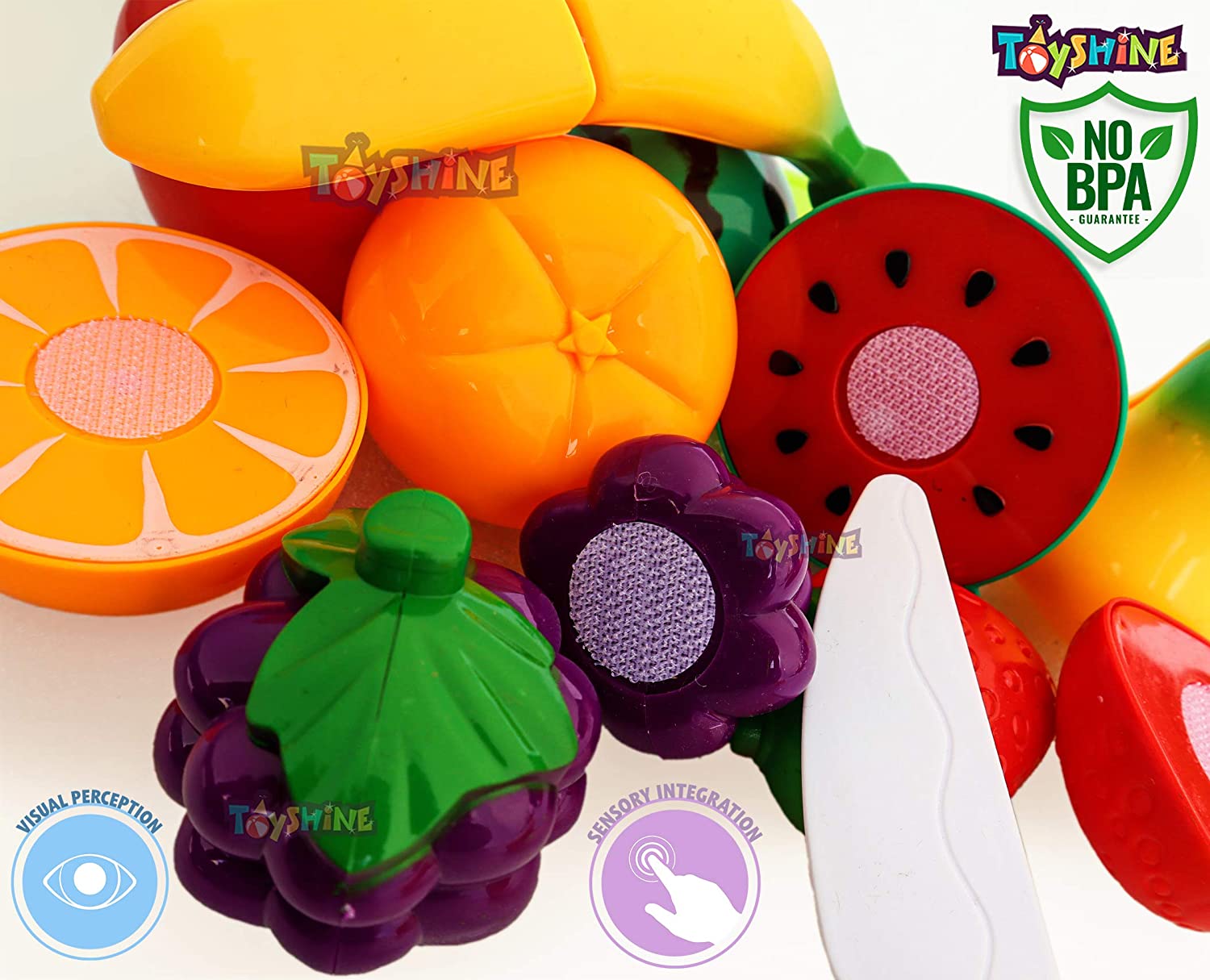 Fruit Set with Knife - Toy Shine