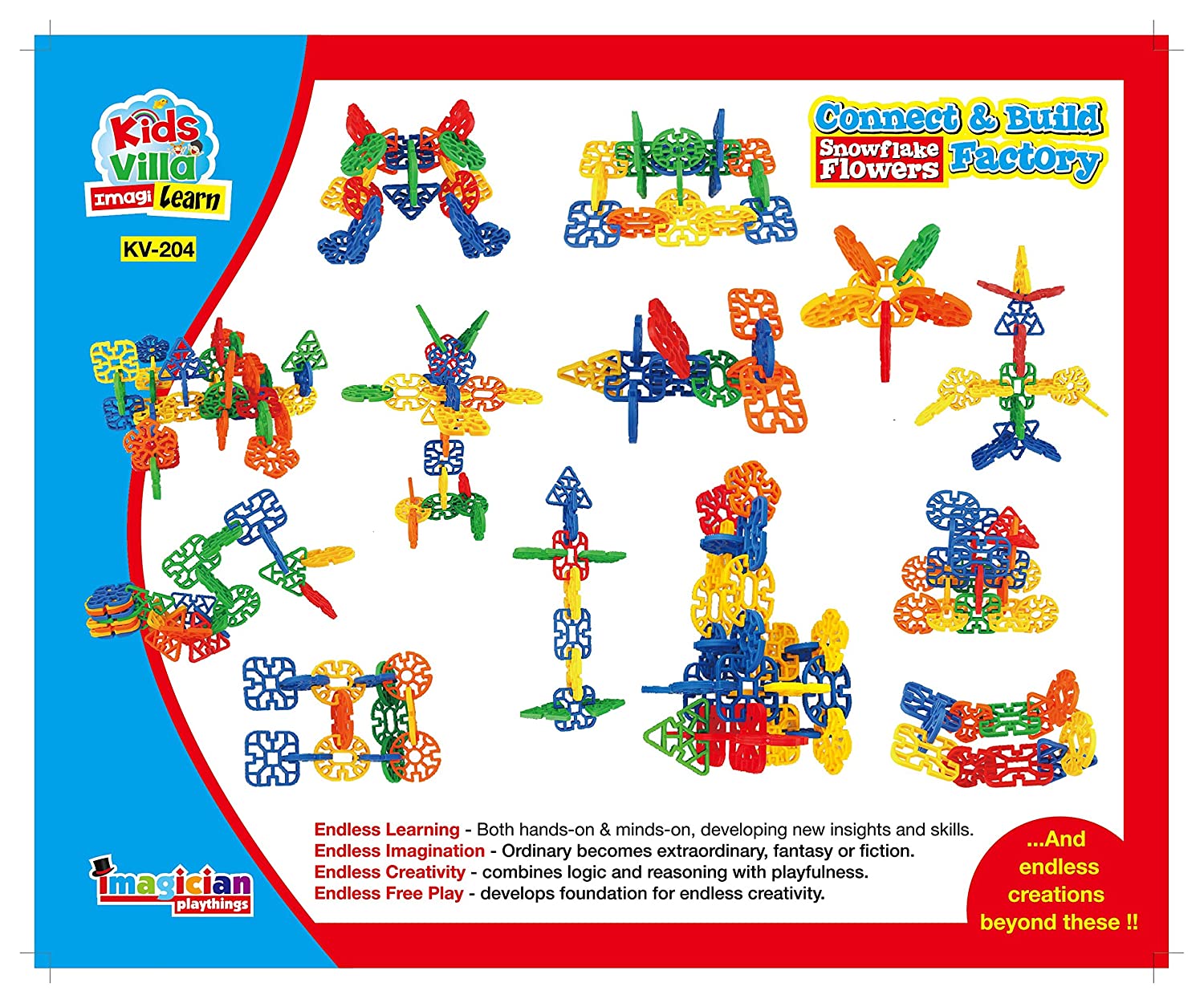 Snowflake Flower Connect & Build Blocks