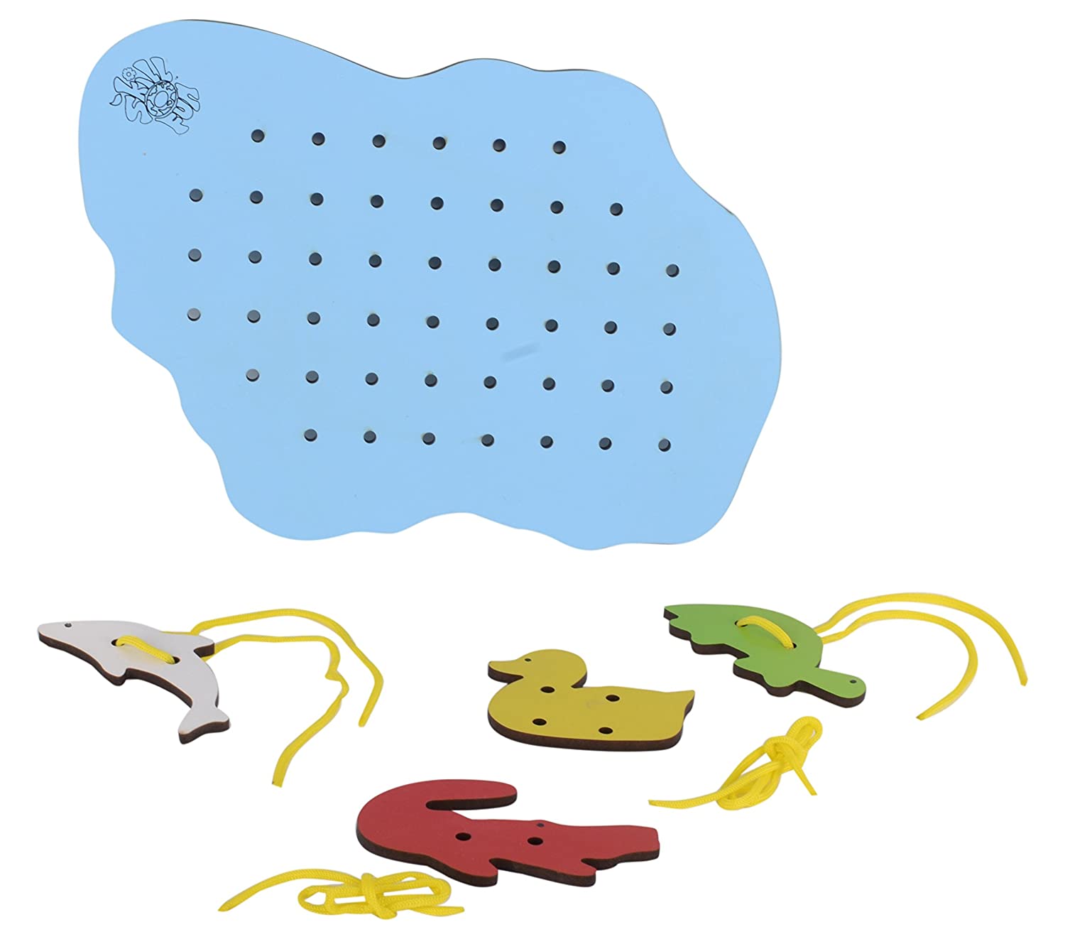 Sewing Pond With Water Animals Lacing Skillofun