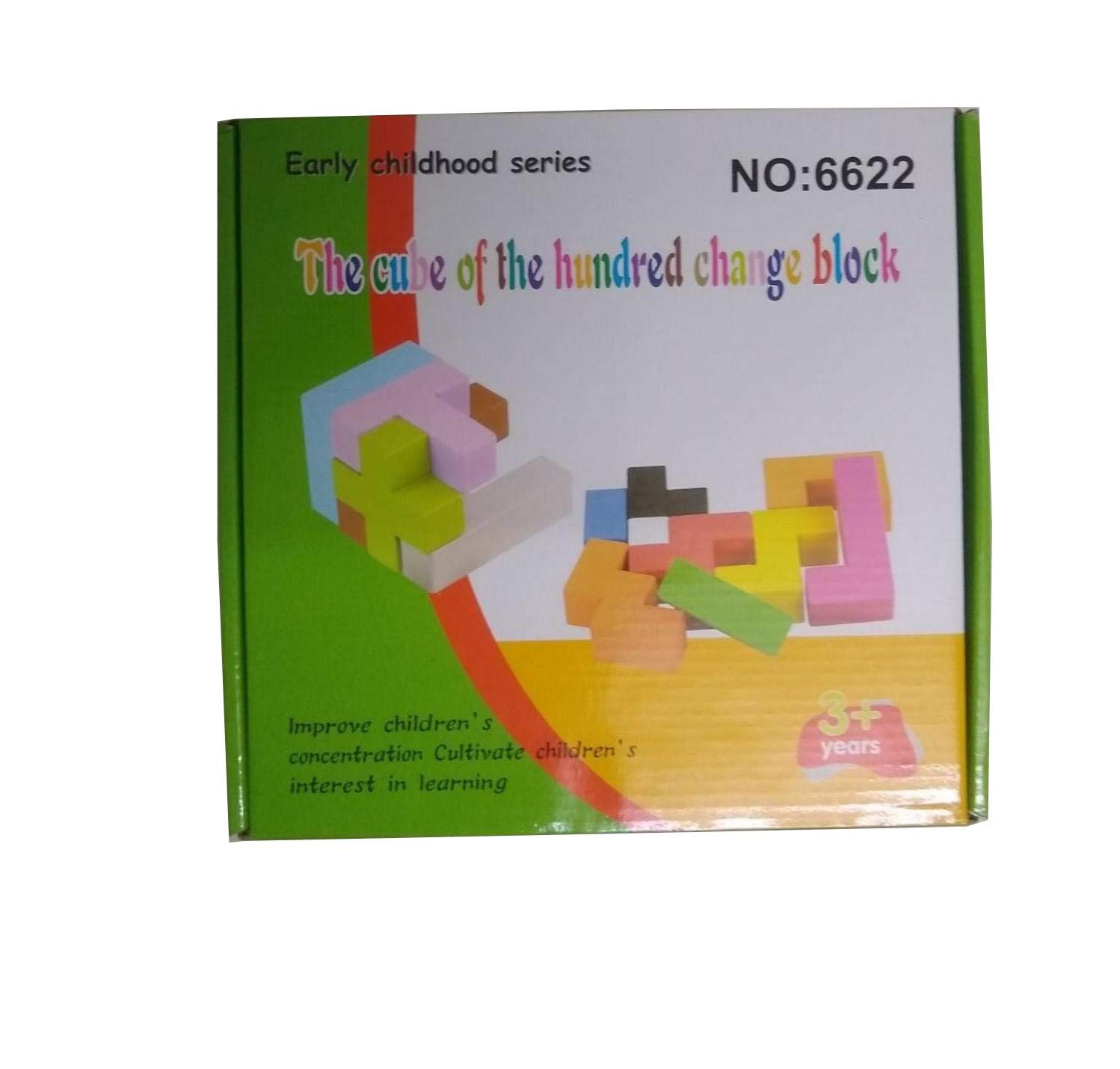 cube of 100 change blocks - cube and Tetris
