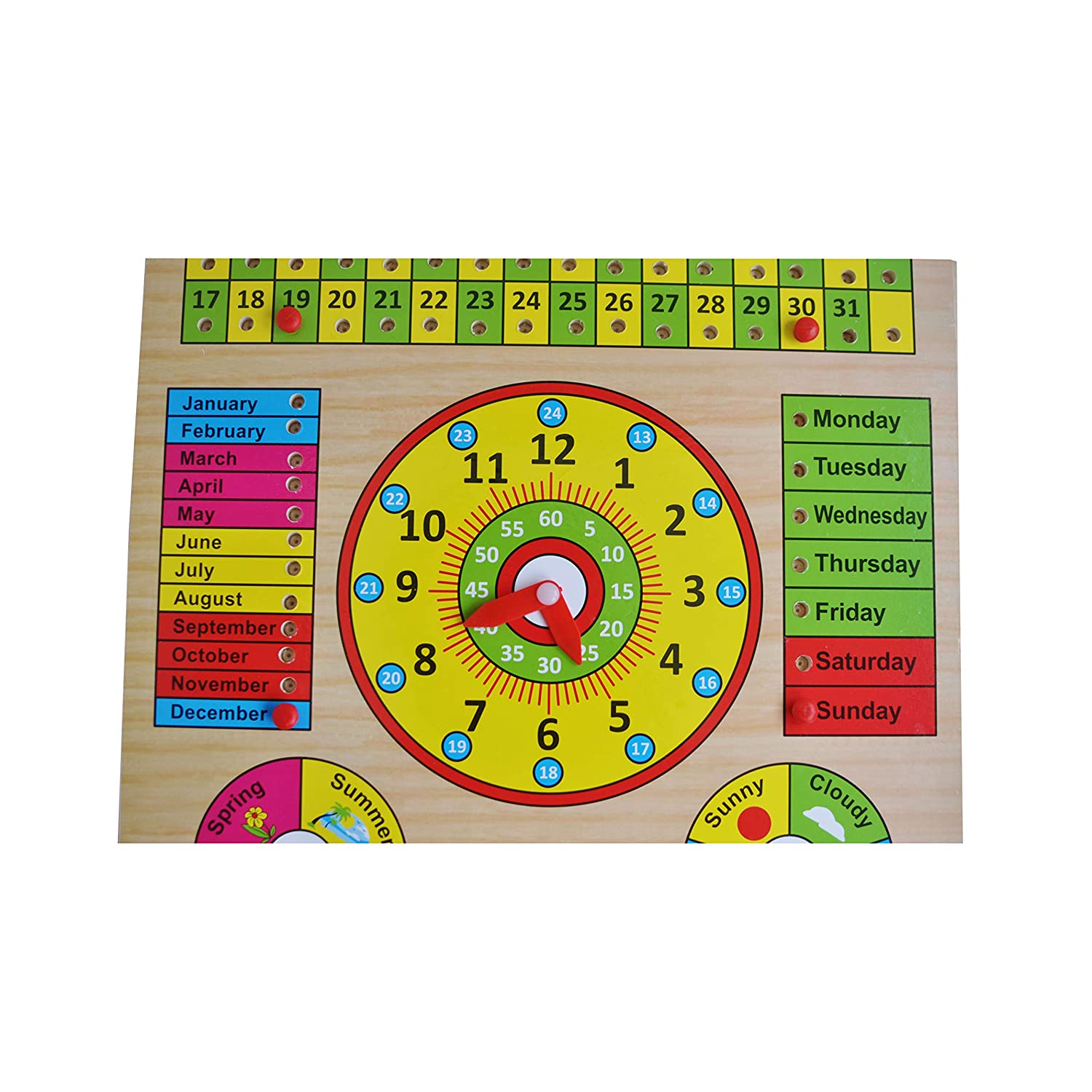Wooden Clock Puzzle Time n Seasons