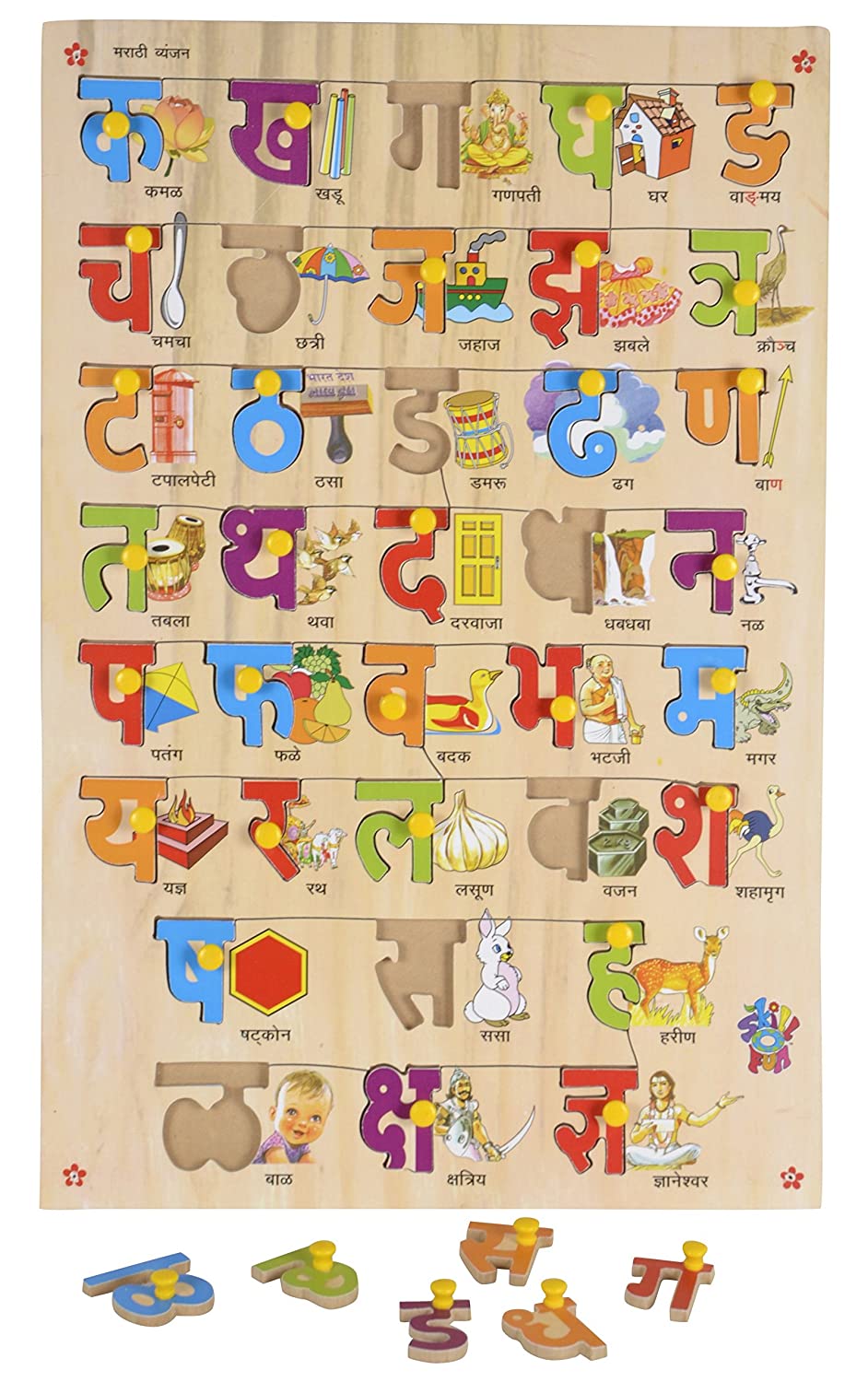 Hindi Consonant Identification Tray - SkilloFun - Image 2