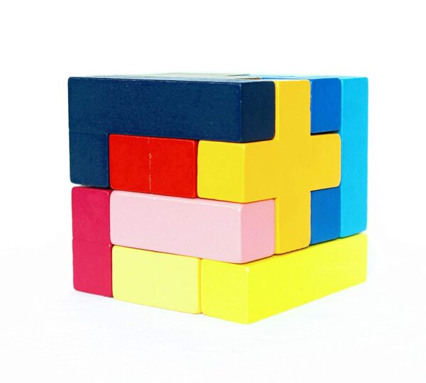 cube of 100 change blocks - cube and Tetris
