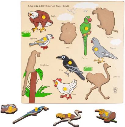 Birds King Size Identification Tray Skillofun