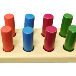 Color Pairing Wooden Cylinders