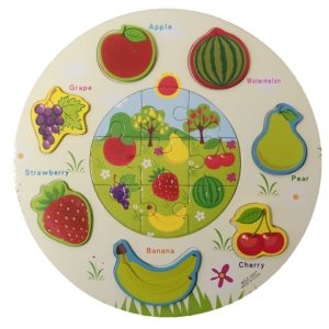 Fruits Jigsaw Puzzle and identification tray