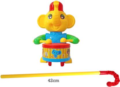 Push n Pull Along with Elephant Drum Tapping Toy
