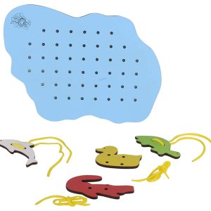 Sewing Pond With Water Animals Lacing Skillofun