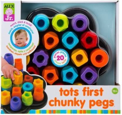 Tots first chunky pegs