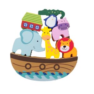 Wooden Balancing Ship + Animals