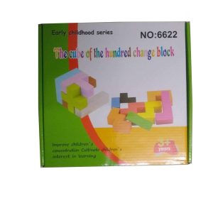 cube of 100 change blocks - cube and Tetris