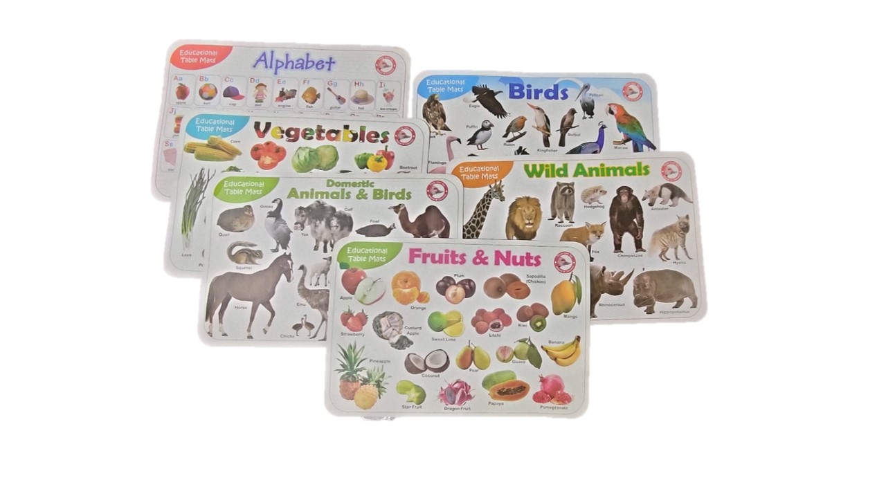 Mats 1 Alphabets Fruits Wild Animals Birds Domestic Animals Vegetables