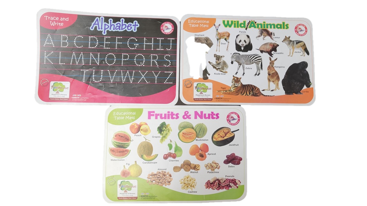 Mats 1 Alphabets Fruits Wild Animals Birds Domestic Animals Vegetables