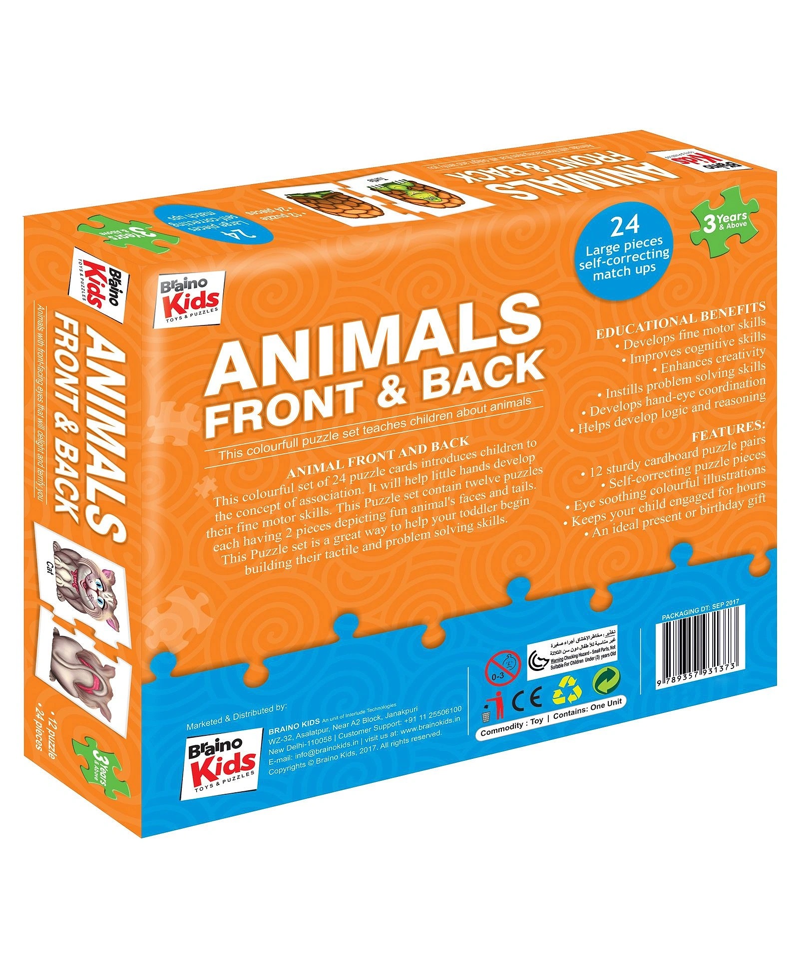 animals front and back Braino Kids