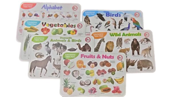 Mats 1 Alphabets Fruits Wild Animals Birds Domestic Animals Vegetables