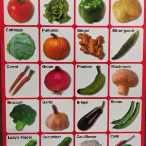 My Preschool Educational Chart Vegetables