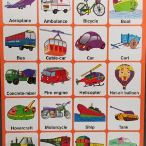 My Preschool Educational Chart Vehicles