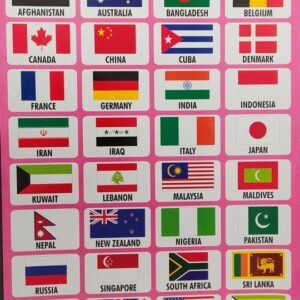 My Preschool Educational Chart World Of Flags