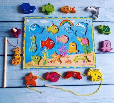 Fishing Magnetic Puzzle Lacing 3 In 1