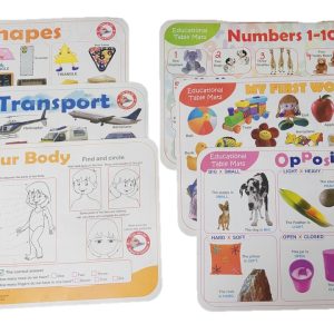 Mats 2 Colours ShapesTransport Numbers Opposites first words Our Bodys