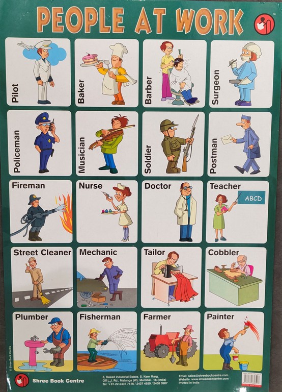 My Preschool Educational Chart People At Work