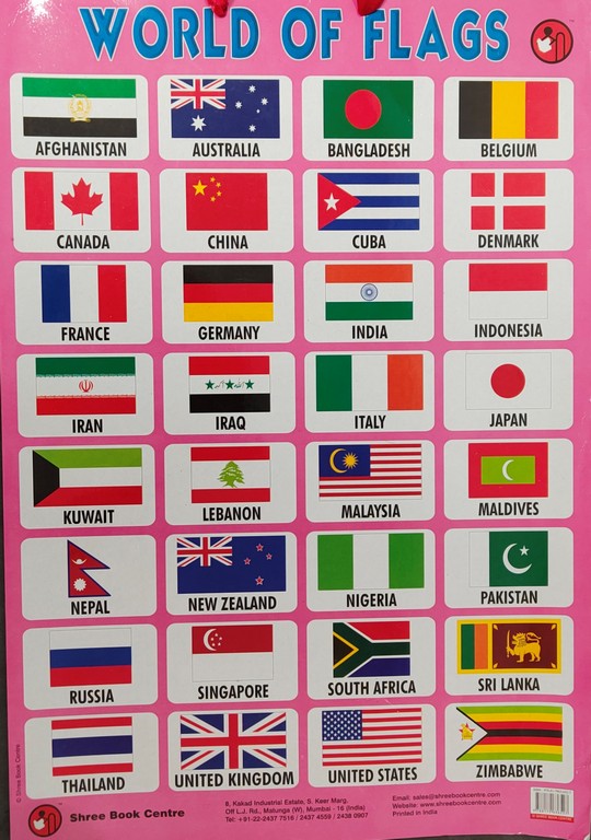 My Preschool Educational Chart World Of Flags