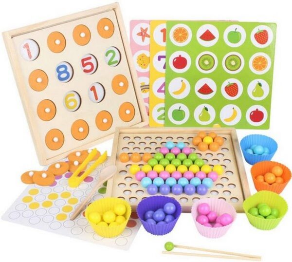 Clip Beads and Memory Game Game