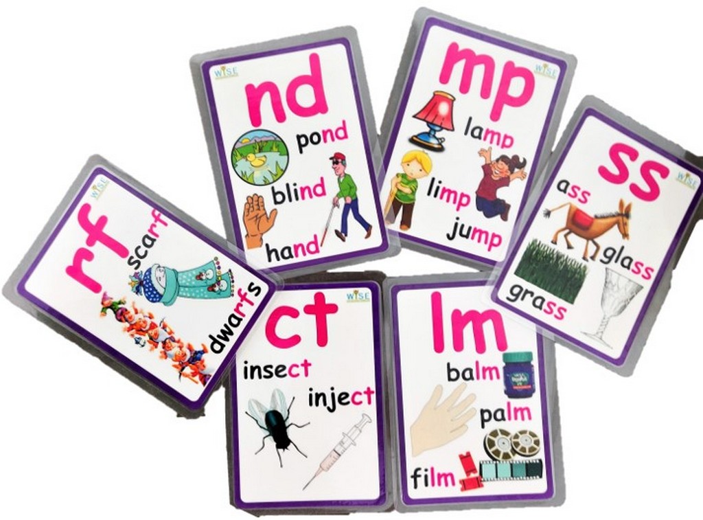 Flash Cards Phonics ending blends