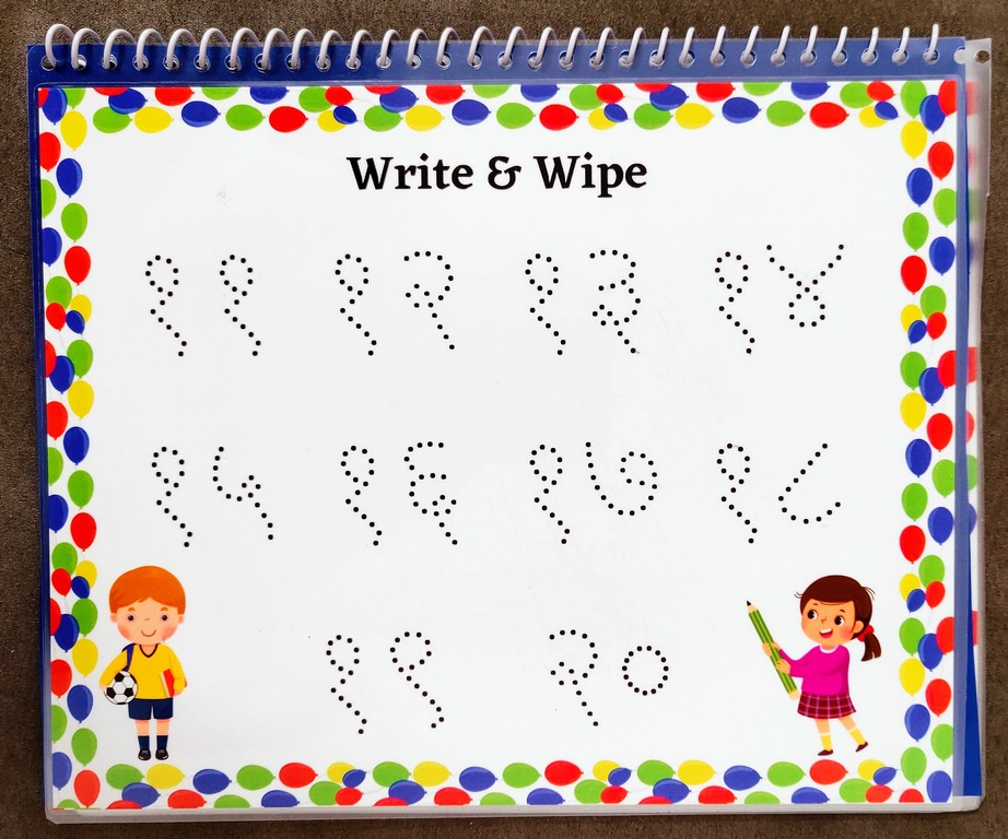 Hindi  write and wipe vowels, consonants and numbers - Image 4