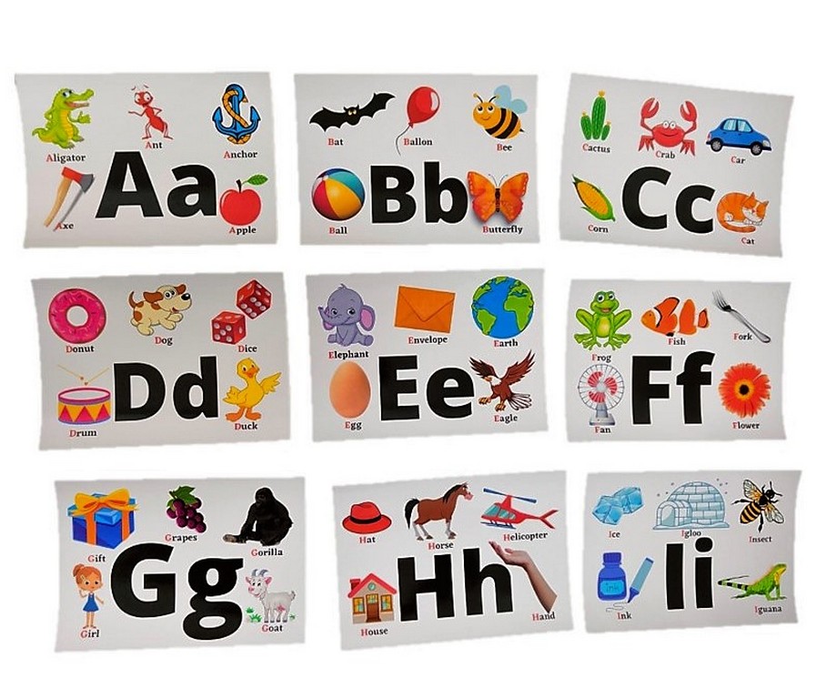Flash cards - Alphabets and letter friends