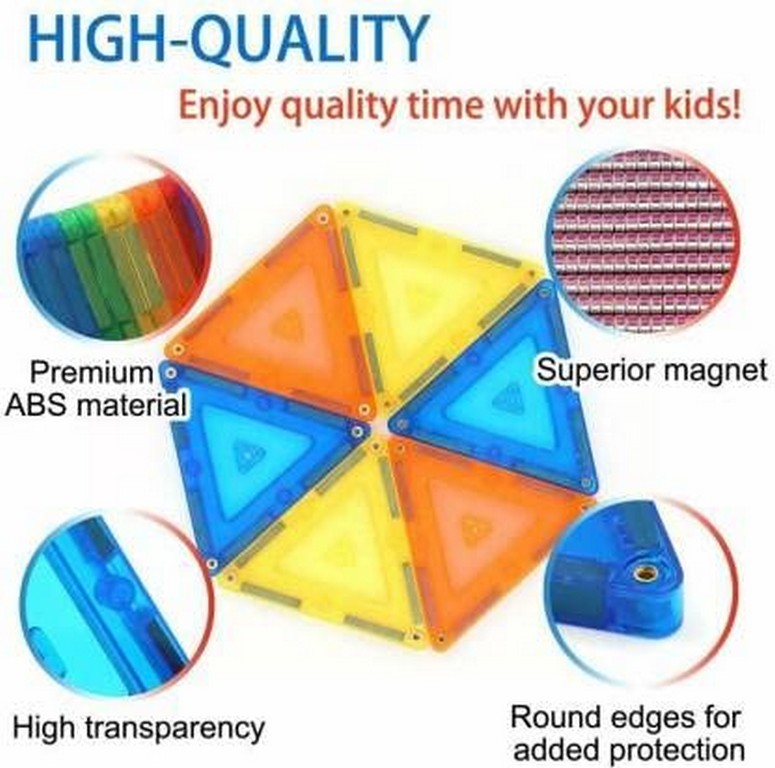 Magnetic tiles marble run