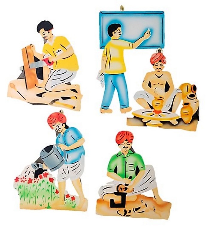 Community helper wooden cutout