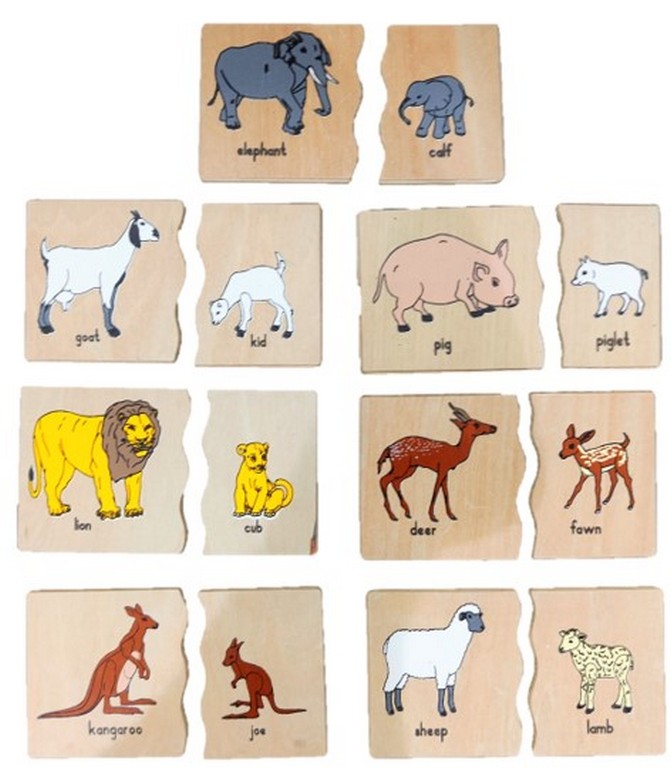 Animal baby matching toy