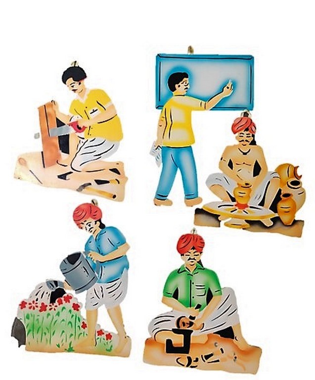 Community helper wooden cutout