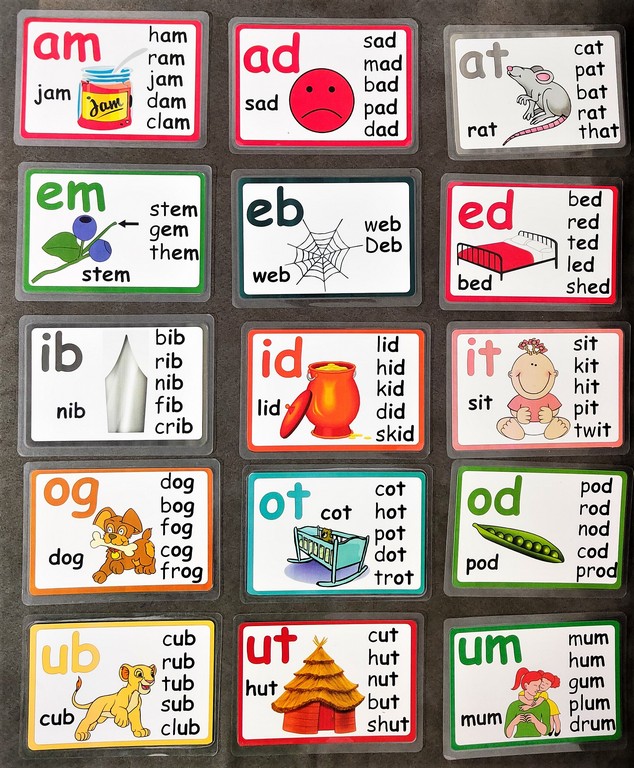 Short Vowel Sounds CVC Flash Cards