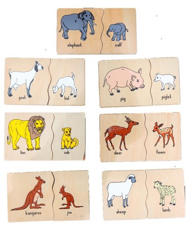 Animal baby matching toy