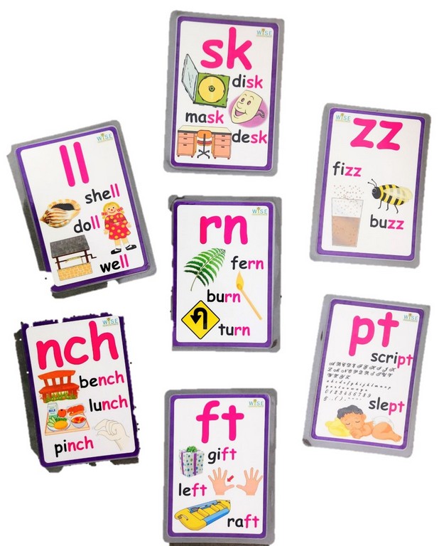 Flash Cards Phonics ending blends