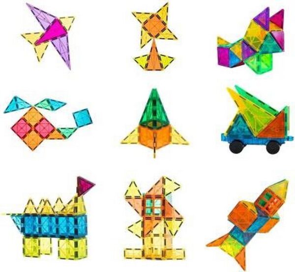 Magnetic tiles building blocks